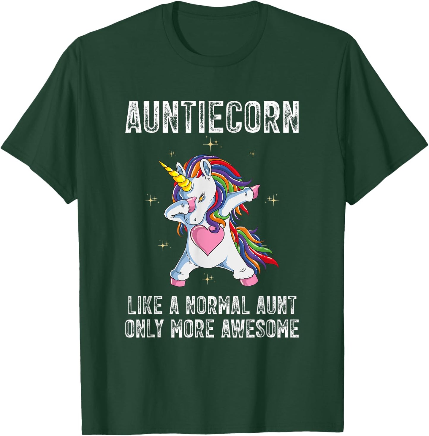 Auntiecorn Dabbing Unicorn Mother's Day 2023 Auntie Awesome T-Shirt - T-Shirt | Forest