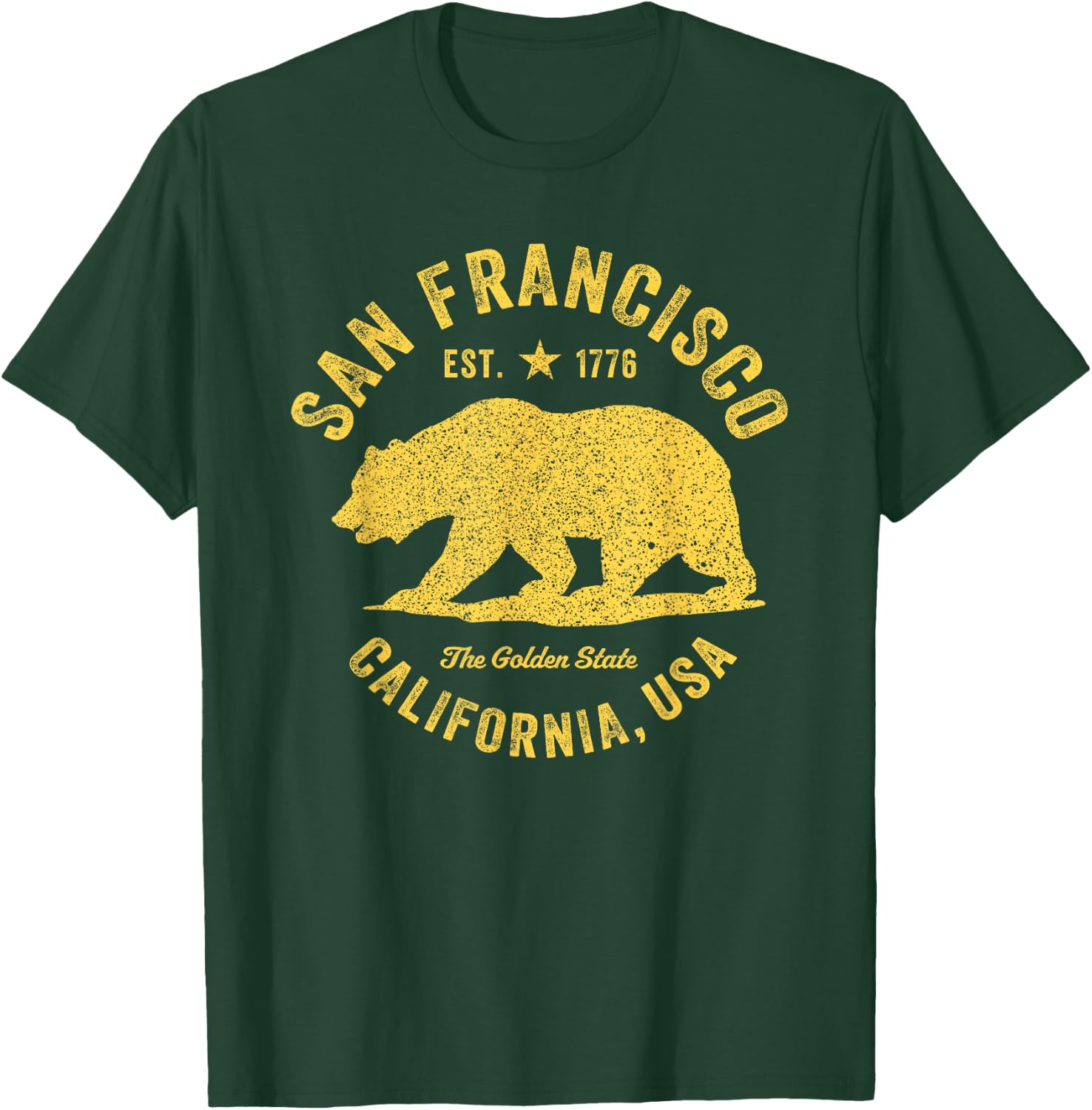Vintage San Francisco Retro California Bear Travel Souvenir T-Shirt - T-Shirt | Forest