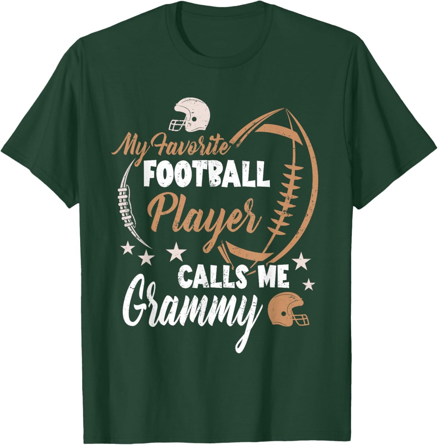 My Favorite Football Player Calls Me Grammy Family Matching T-Shirt - T-Shirt | Forest