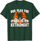 Funny Retirement Bourbon Gnome Graphic For Retired Couple T-Shirt - T-Shirt | Forest