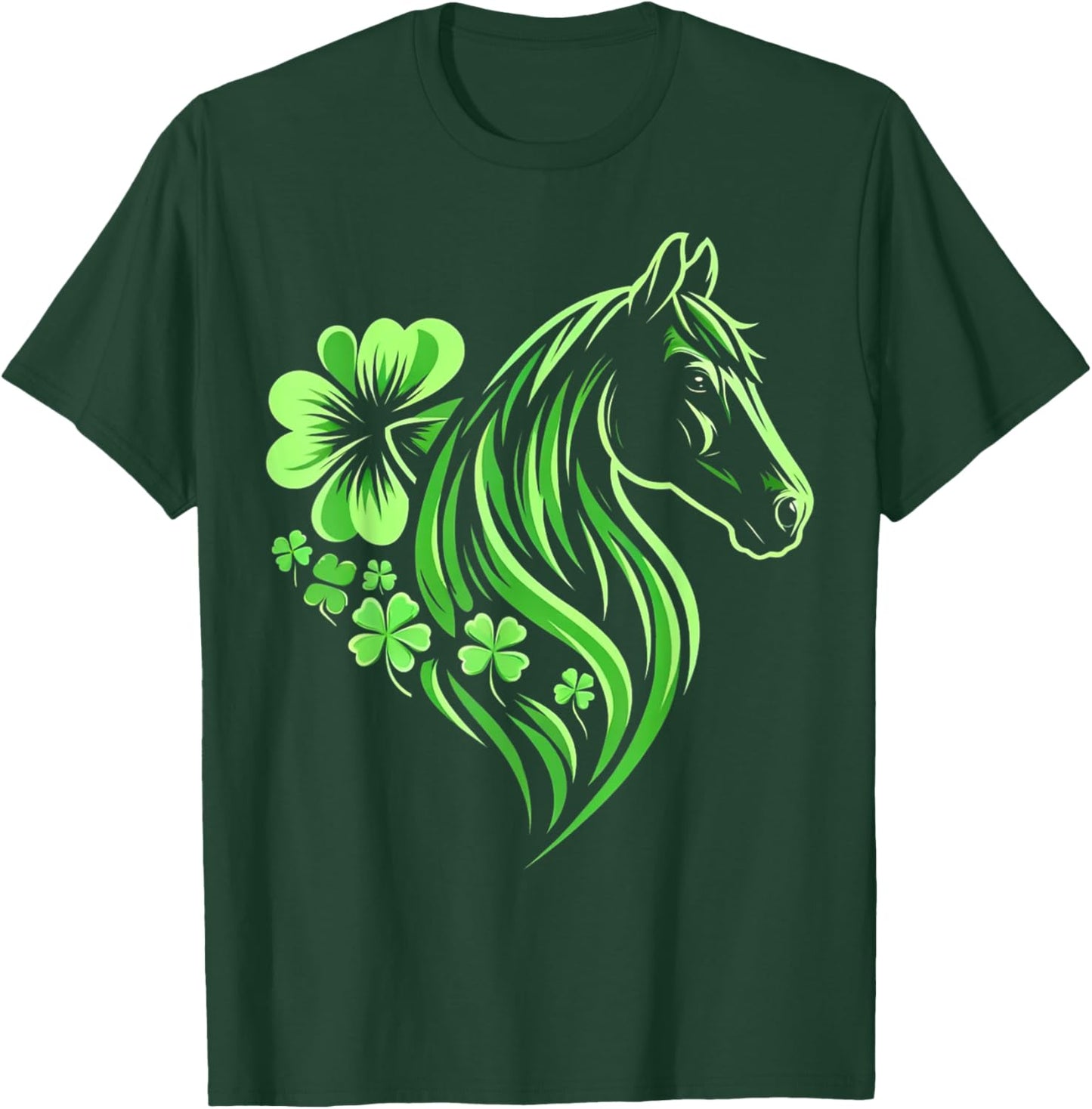 Horse Lover St Patrick's Day T-Shirt - T-Shirt | Forest