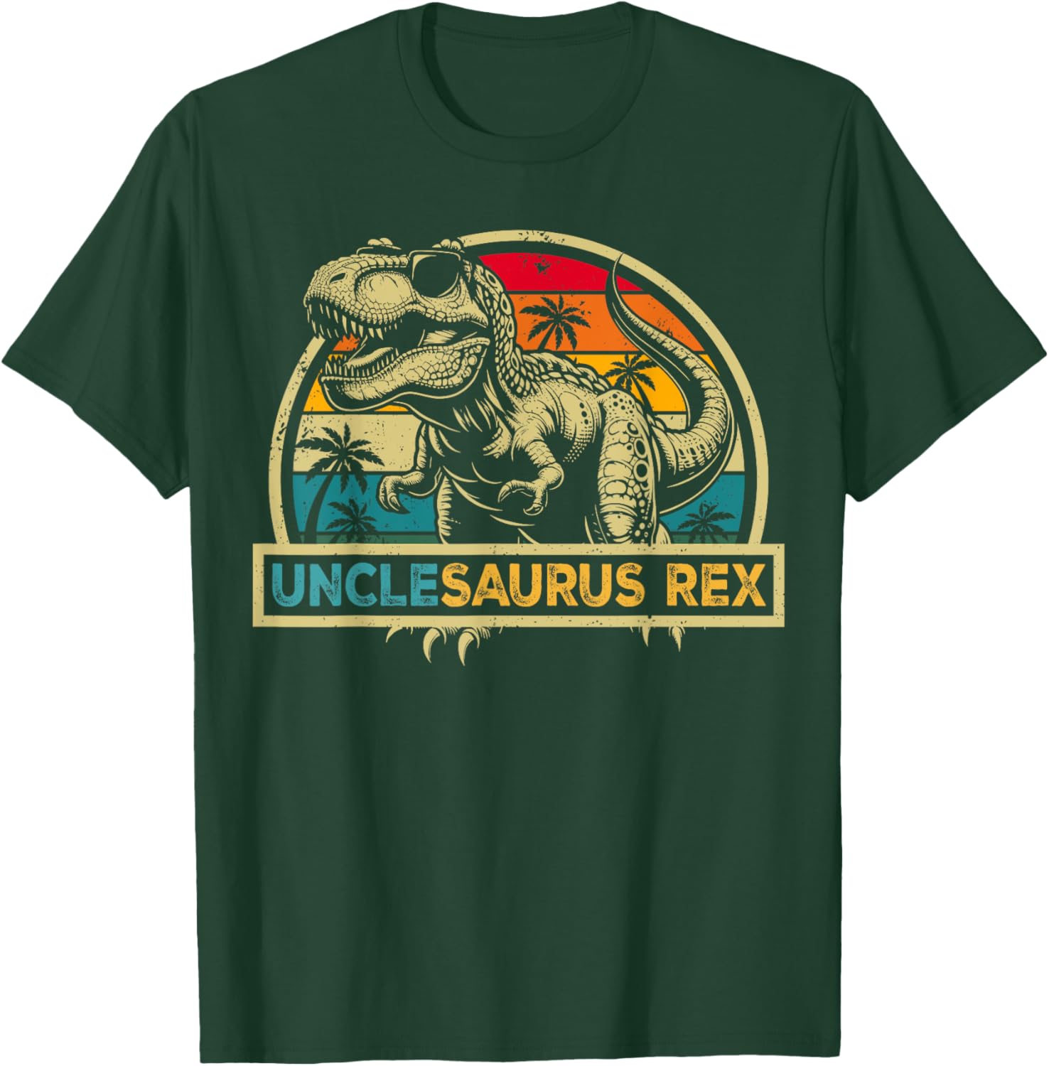 Unclesaurus Rex Dinosaur Uncle Saurus Rex Family Matching T-Shirt - T-Shirt | Forest