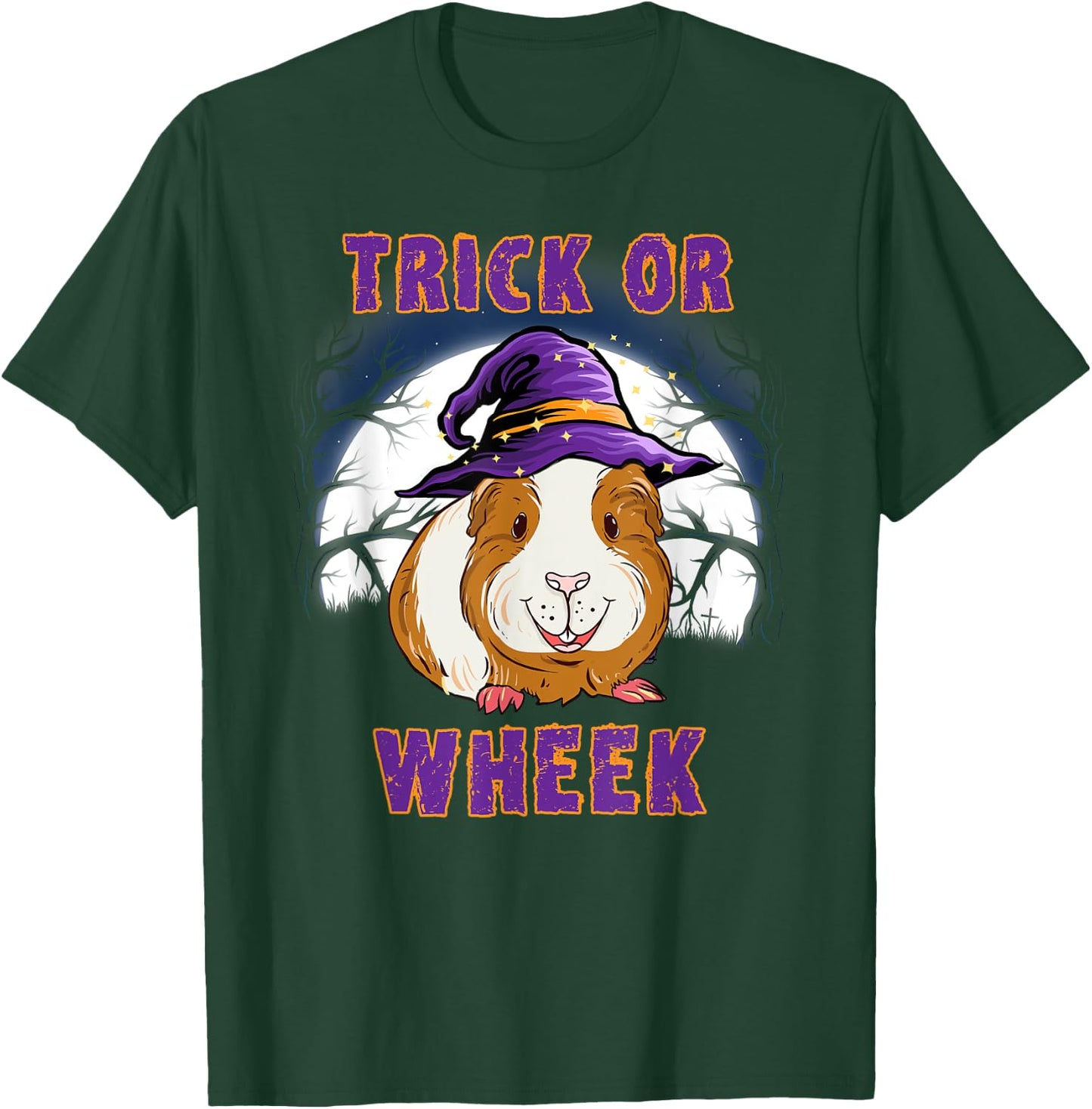 Trick Or Wheek Guinea Pig Halloween T-Shirt - T-Shirt | Forest