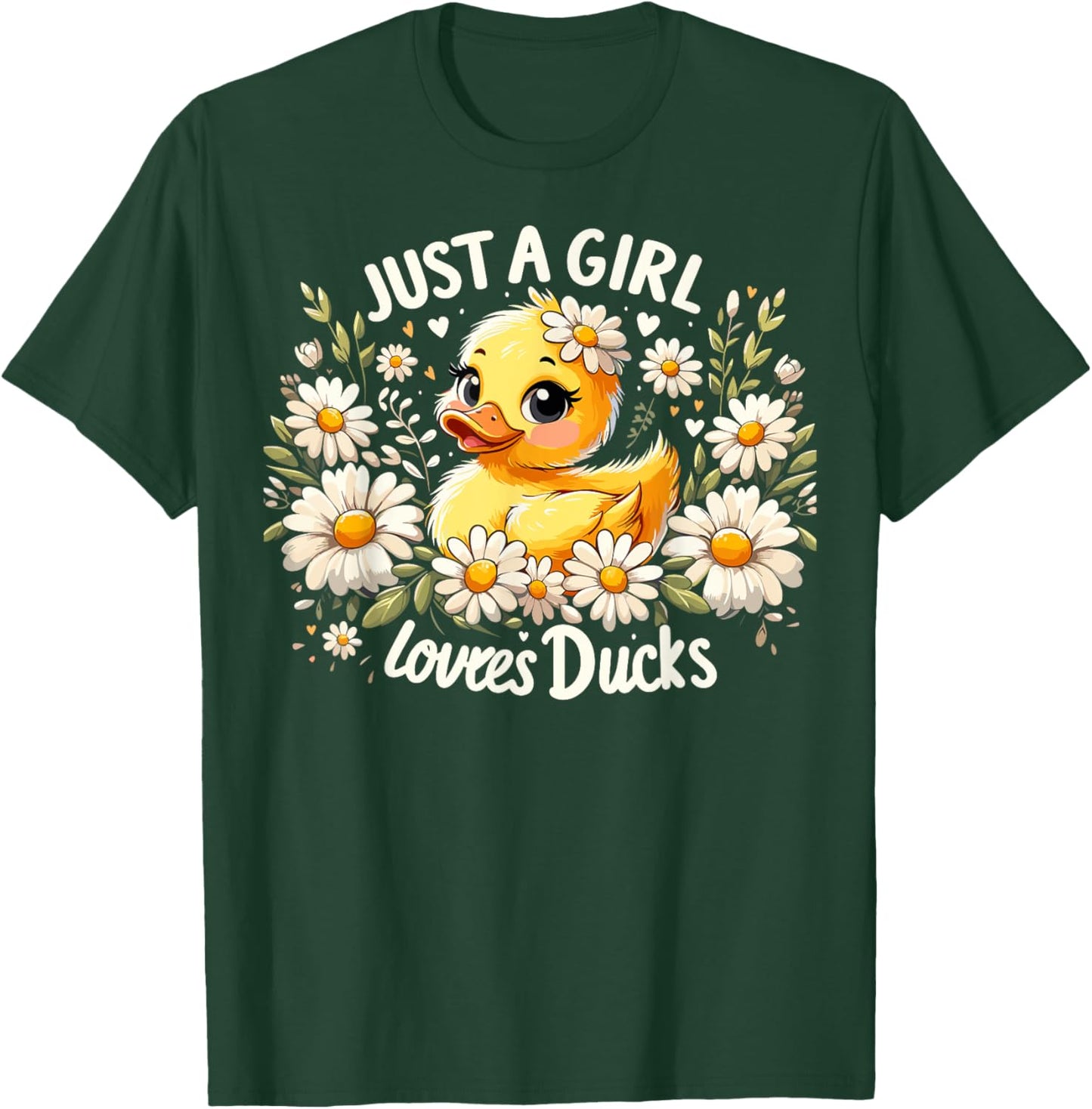 Just A Girl Who Loves Ducks Cute Duck T-Shirt - T-Shirt | Forest