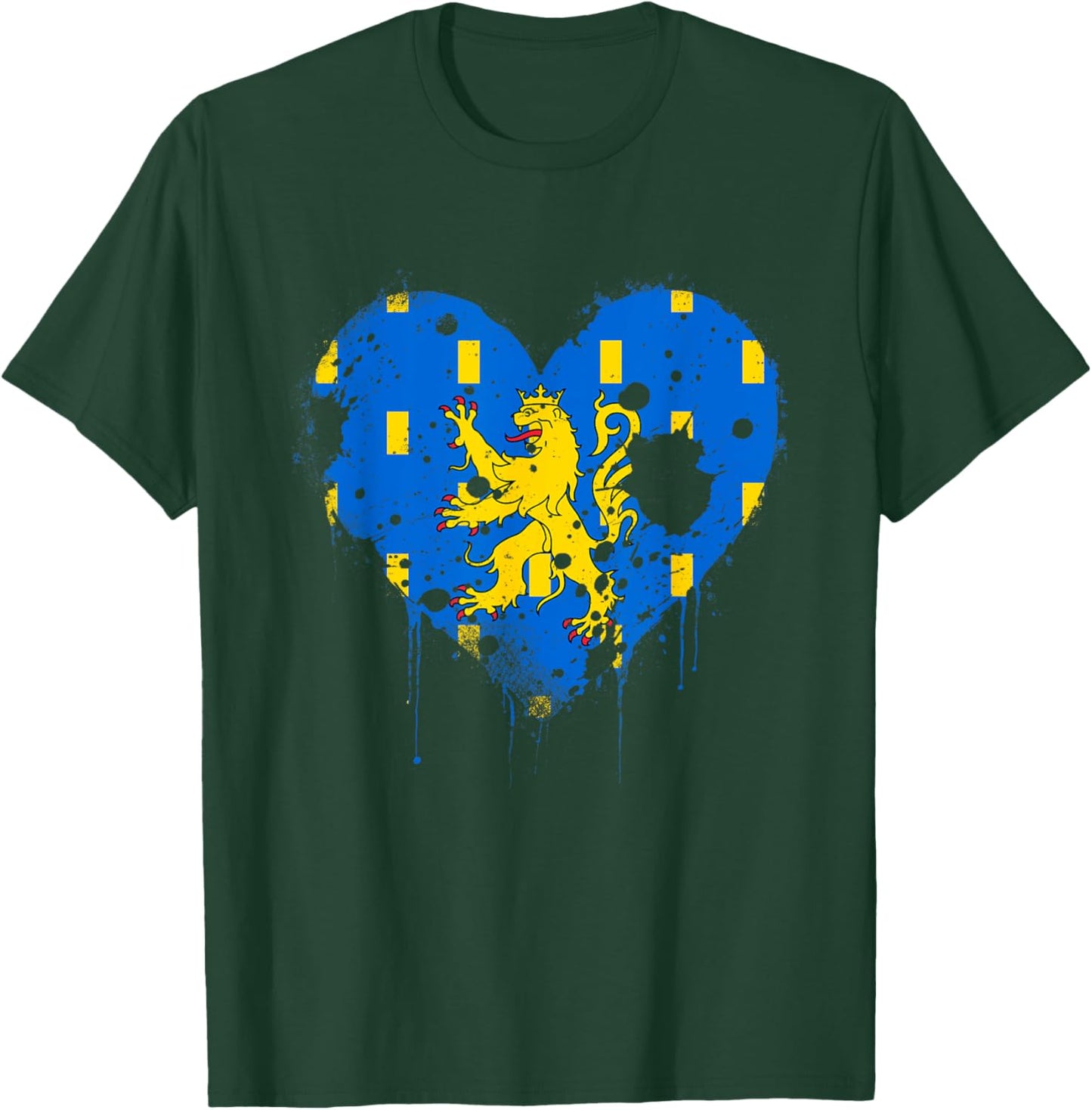 Vintage Franche-Comté Flag Gift Franc-Comtois T-Shirt - T-Shirt | Forest