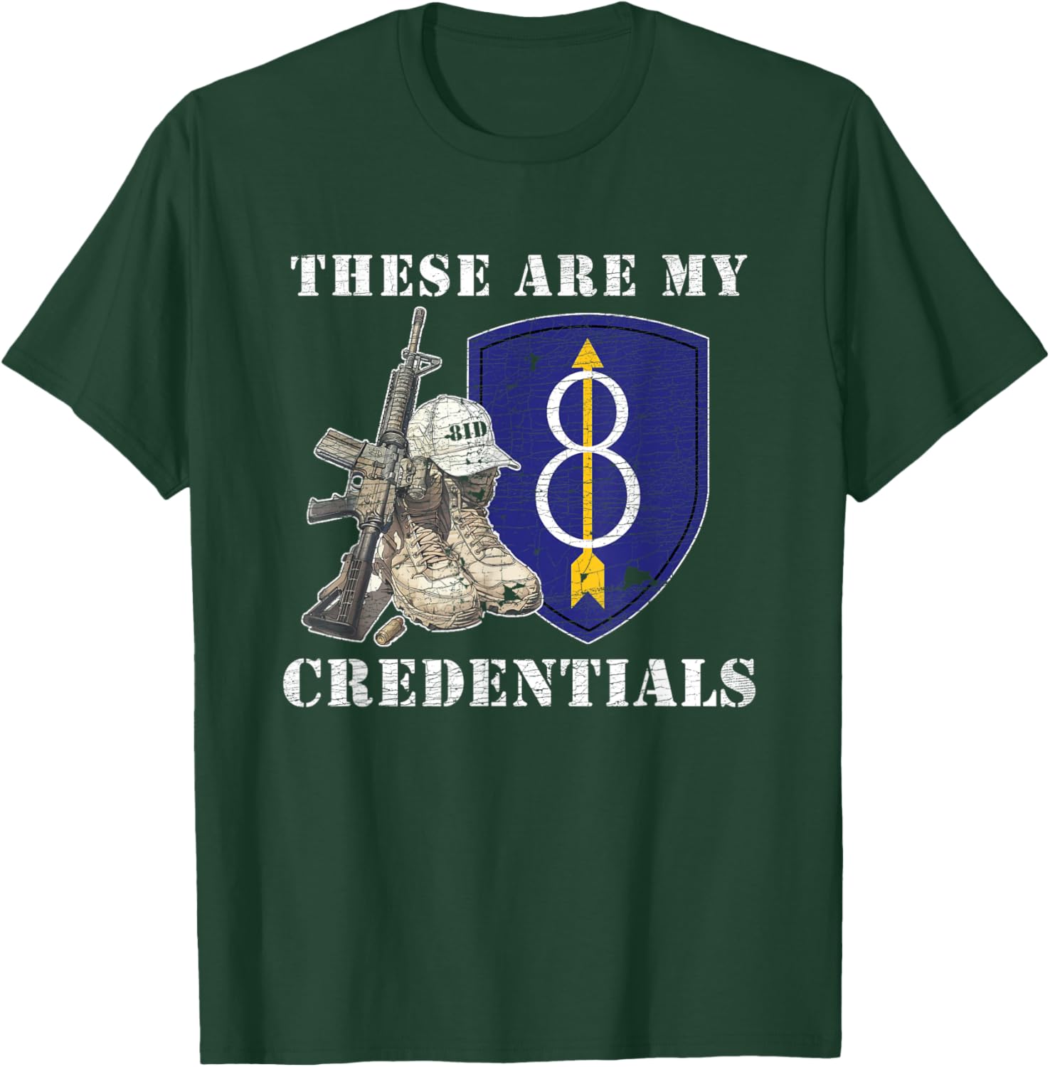 8th Infantry Division 8th ID Golden Arrow Division Gifts T-Shirt - T-Shirt | Forest