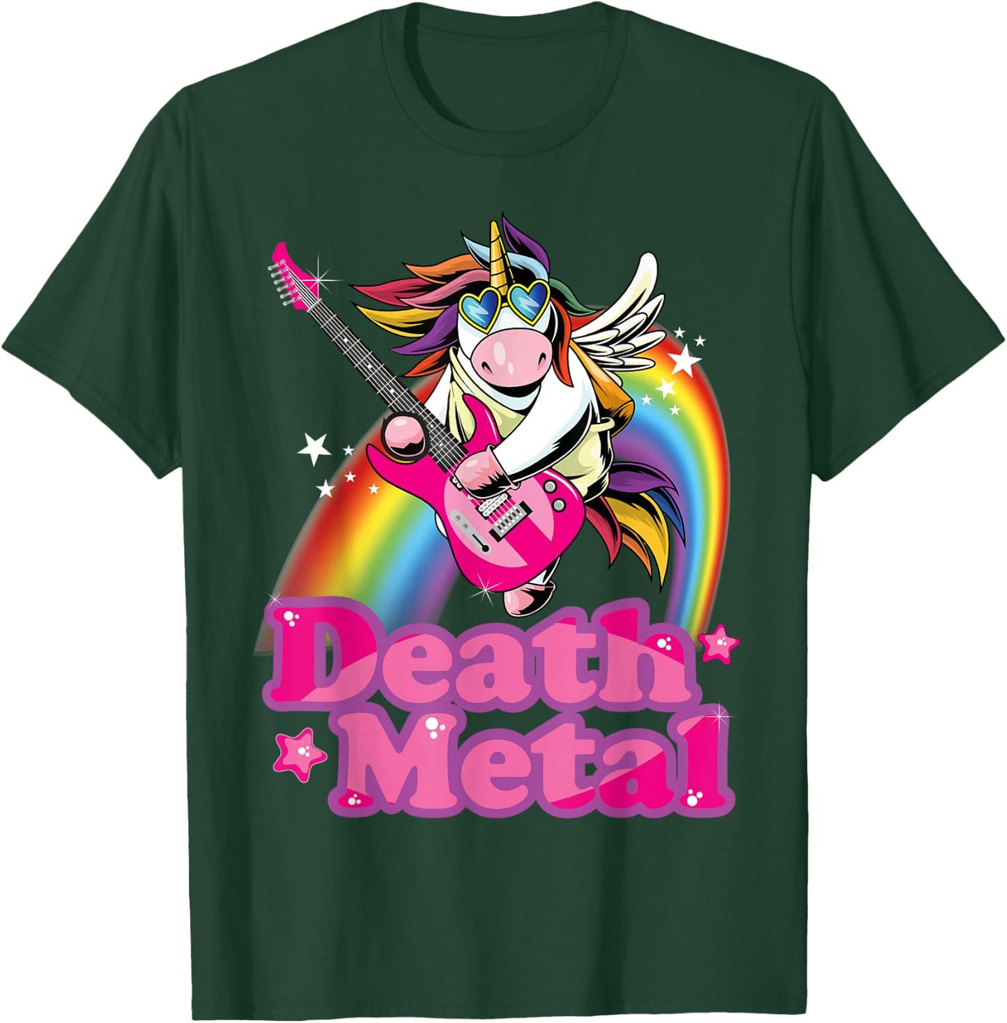 Cute Death Metal Heavy Metal Unicorn T-Shirt - T-Shirt | Forest