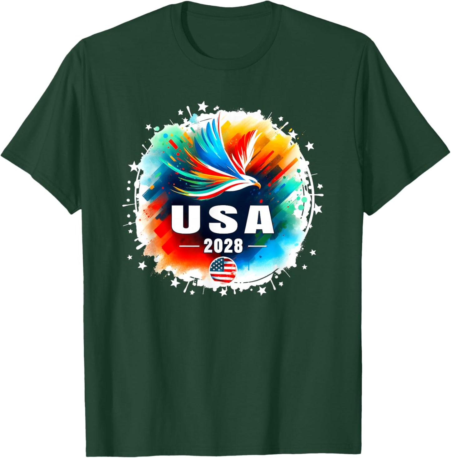 USA 2028 Go United States Sport USA 2028 USA T-Shirt - T-Shirt | Forest