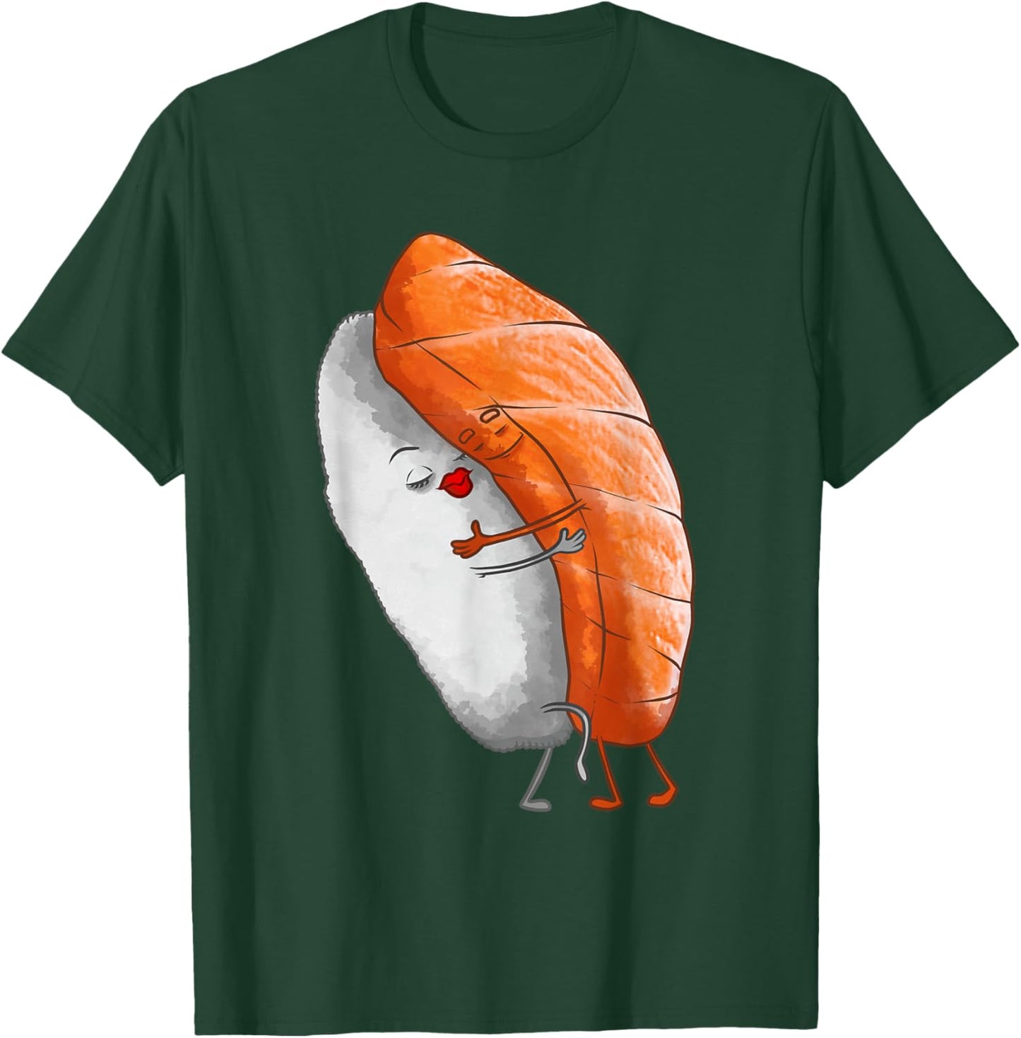 Funny Sushi Design For Kids Men Women Foodie Hug Sushi Lover T-Shirt - T-Shirt | Forest