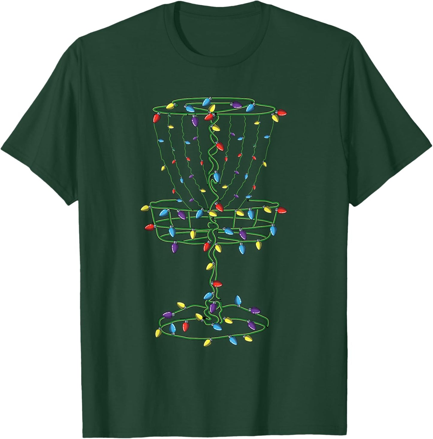 Disc Golf Basket Cool Disc Golf Frisbee Golfer Xmas Gift T-Shirt - T-Shirt | Forest