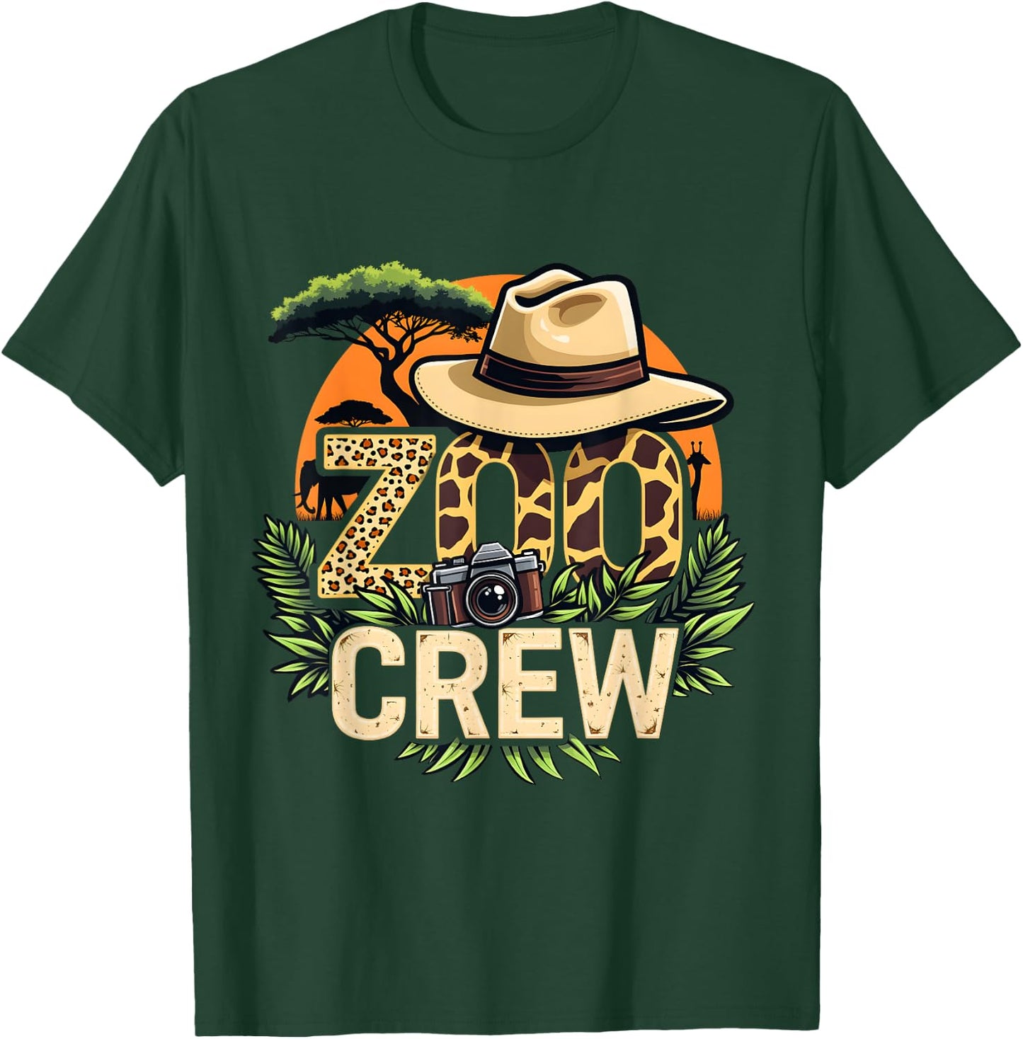 Zoo Crew Wildlife Animal Wild Field Trip Safari Animals T-Shirt - T-Shirt | Forest