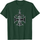 Choppers Dagger Iron Cross Cool Vintage Biker T-Shirt - T-Shirt | Forest
