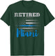 Retired Police Officer Miami American Flag Design T-Shirt - T-Shirt | Forest