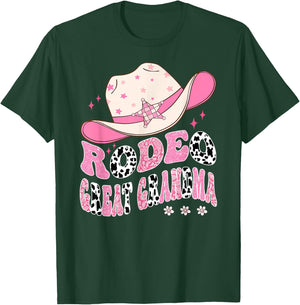 Rodeo Great Grandma Pink CowGirl 1St Birthday Family T-Shirt - T-Shirt | Forest