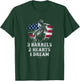 Barrel Racing - 3 Barrels 2 Hearts 1 Dream - Riding Gifts T-Shirt - T-Shirt | Forest