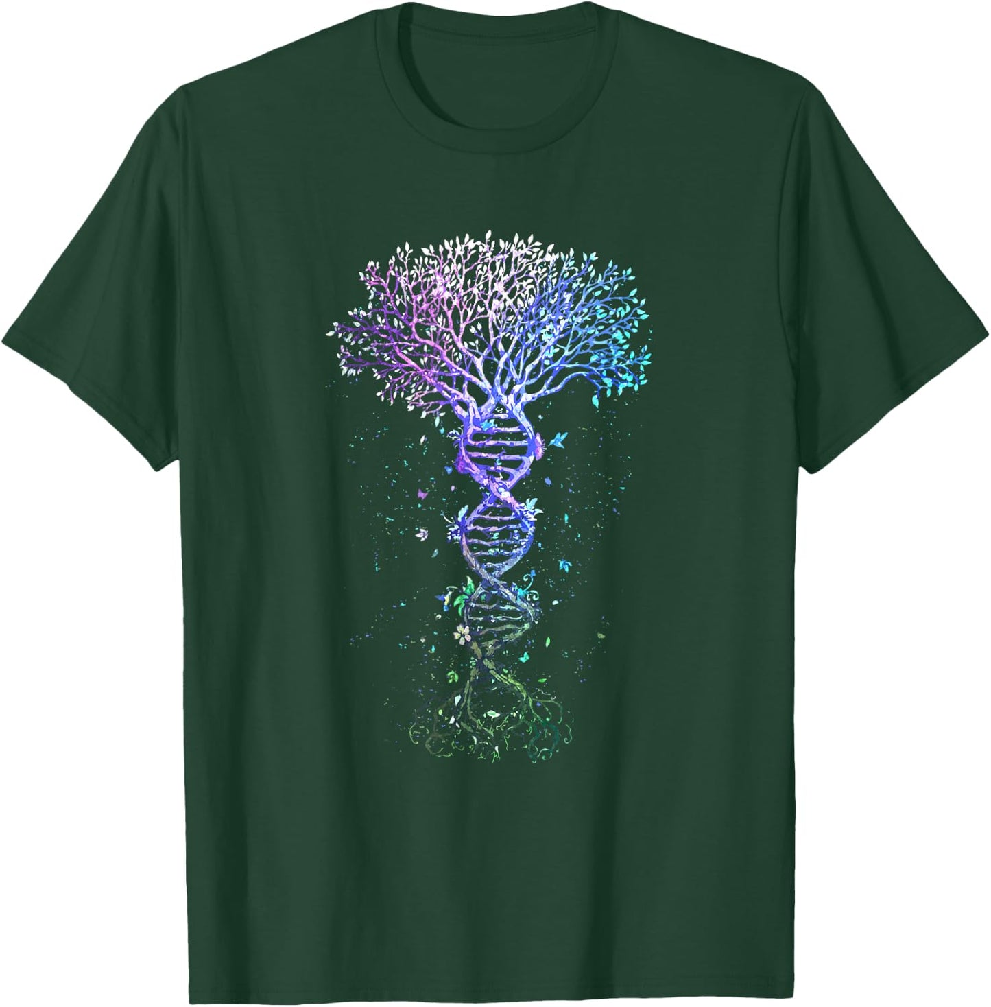 DNA Tree Life Earth Genetics Biologist Science Gift T-Shirt - T-Shirt | Forest
