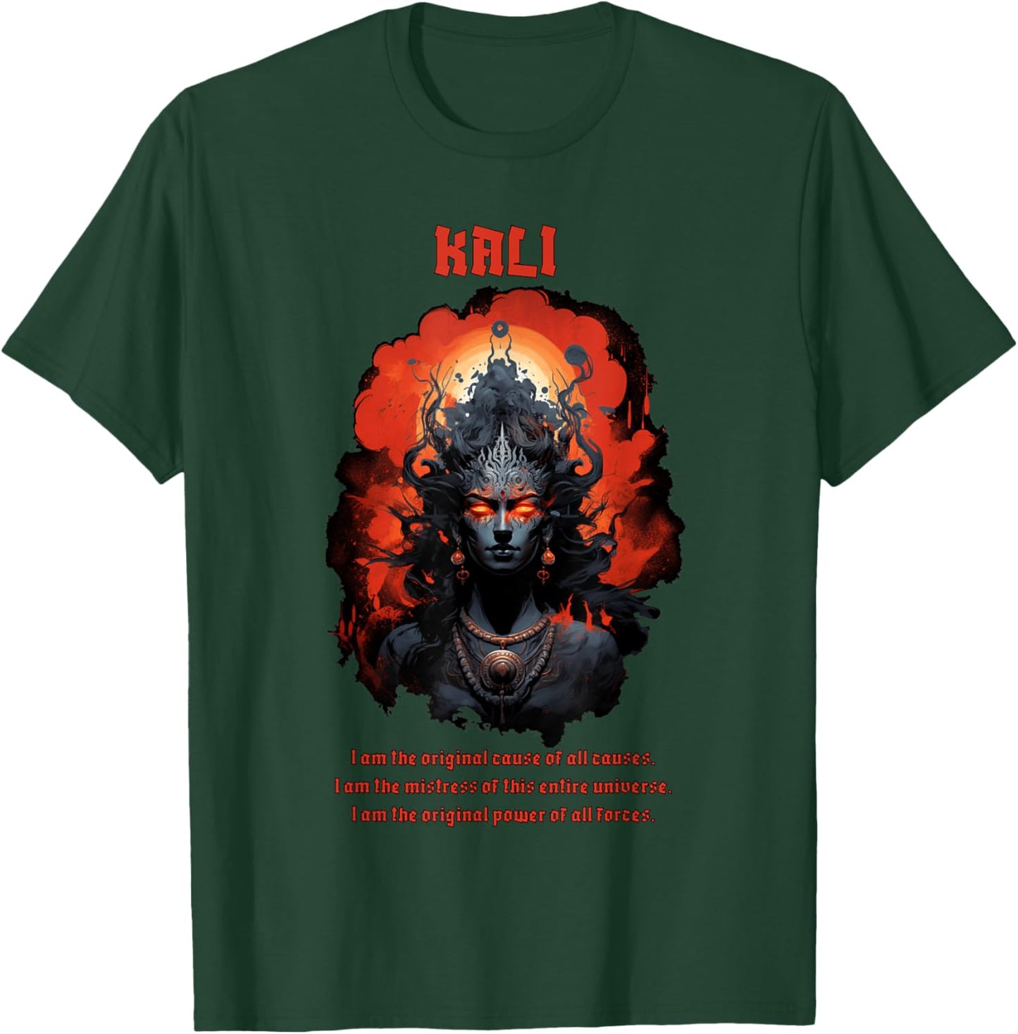 Kali Goddess of Death, Time and Doomsday Hindu God Occult T-Shirt - T-Shirt | Forest