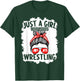 Just A Girl Who Loves Wrestling Wrestler Girls Kids T-Shirt - T-Shirt | Forest