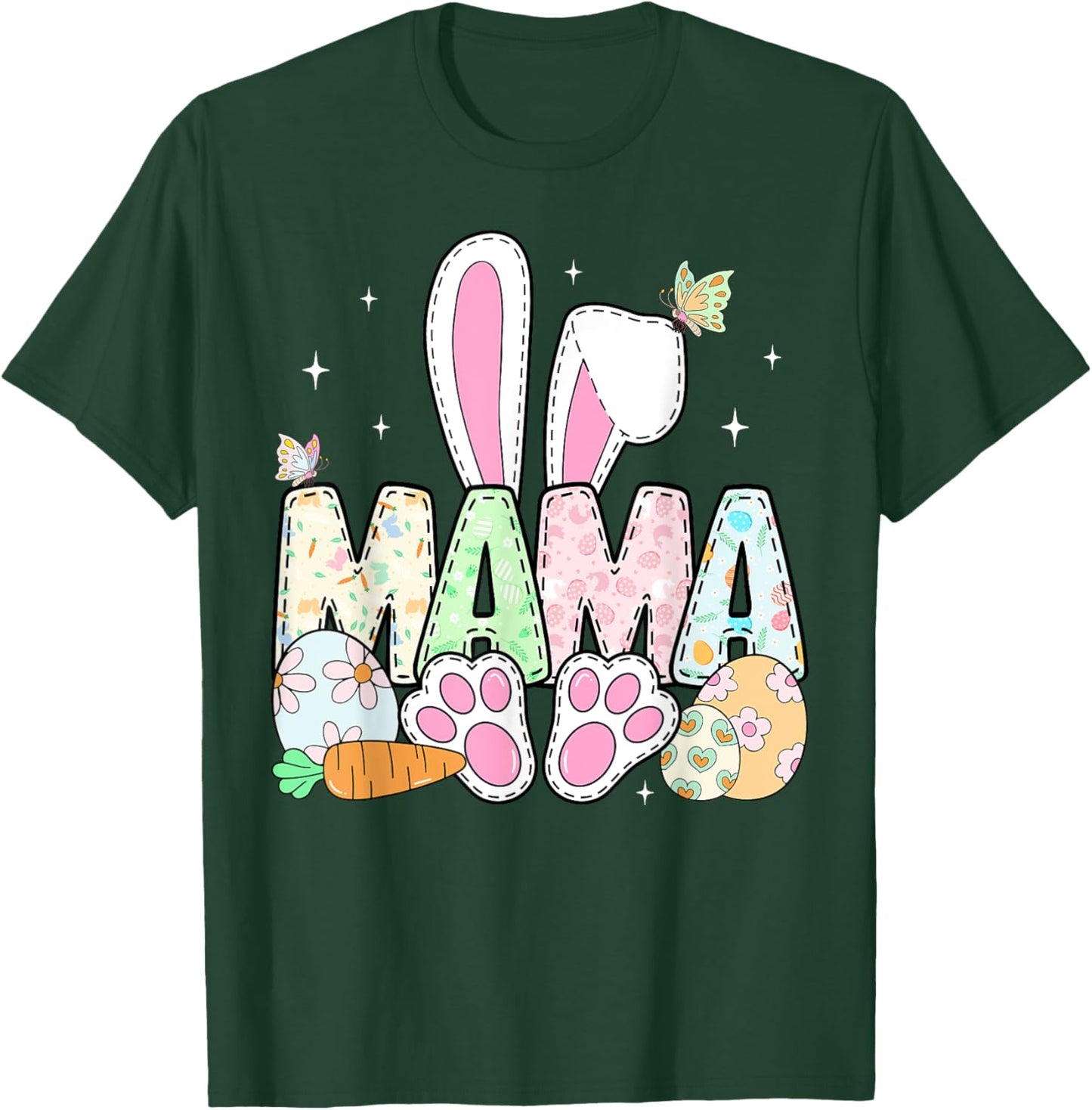 Easter Bunny Mama Spring Eggs Hunting Family Matching Easter T-Shirt - T-Shirt | Forest