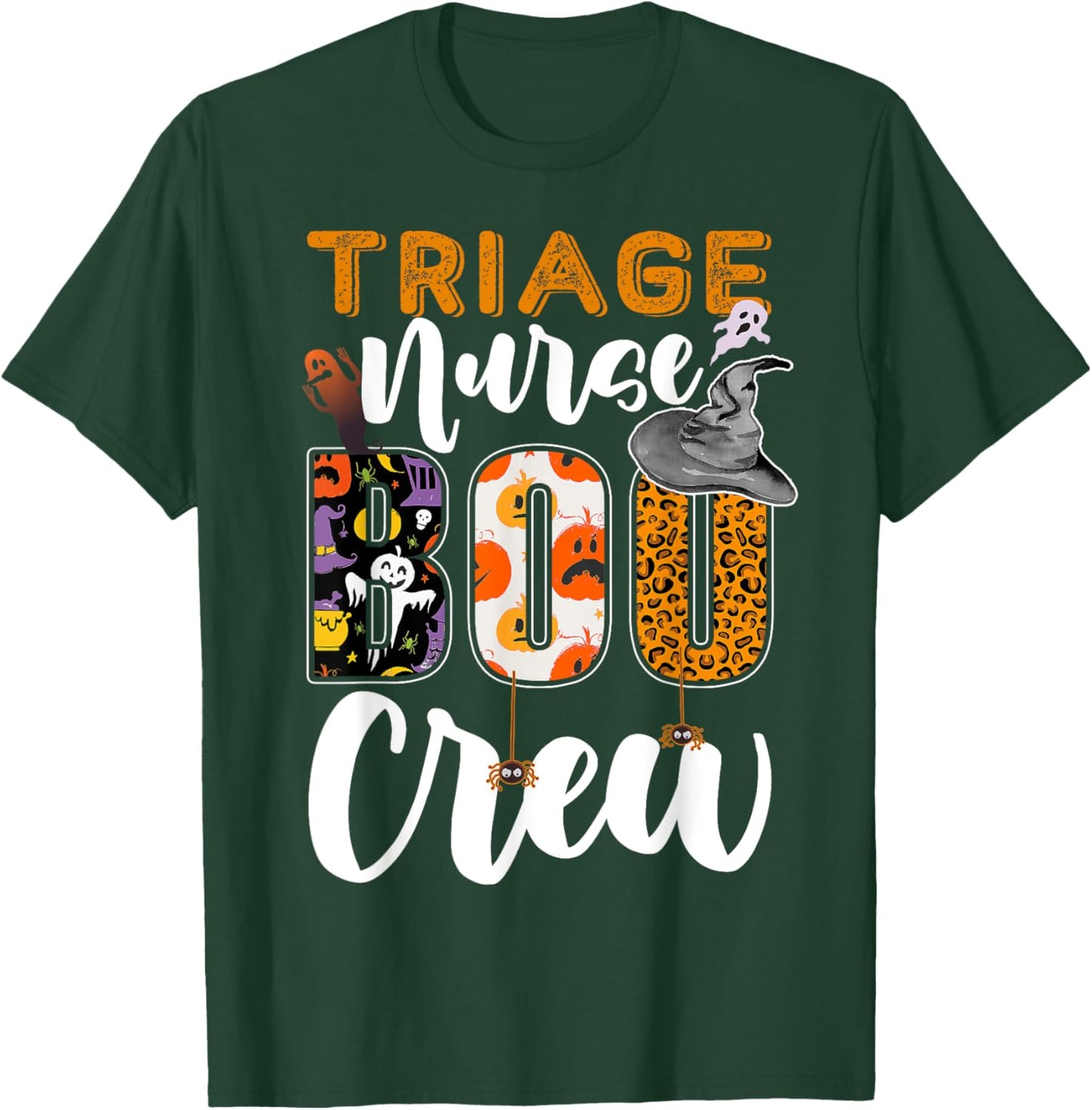 Triage Nurse Boo Crew Halloween Matching Nursing T-Shirt - T-Shirt | Forest