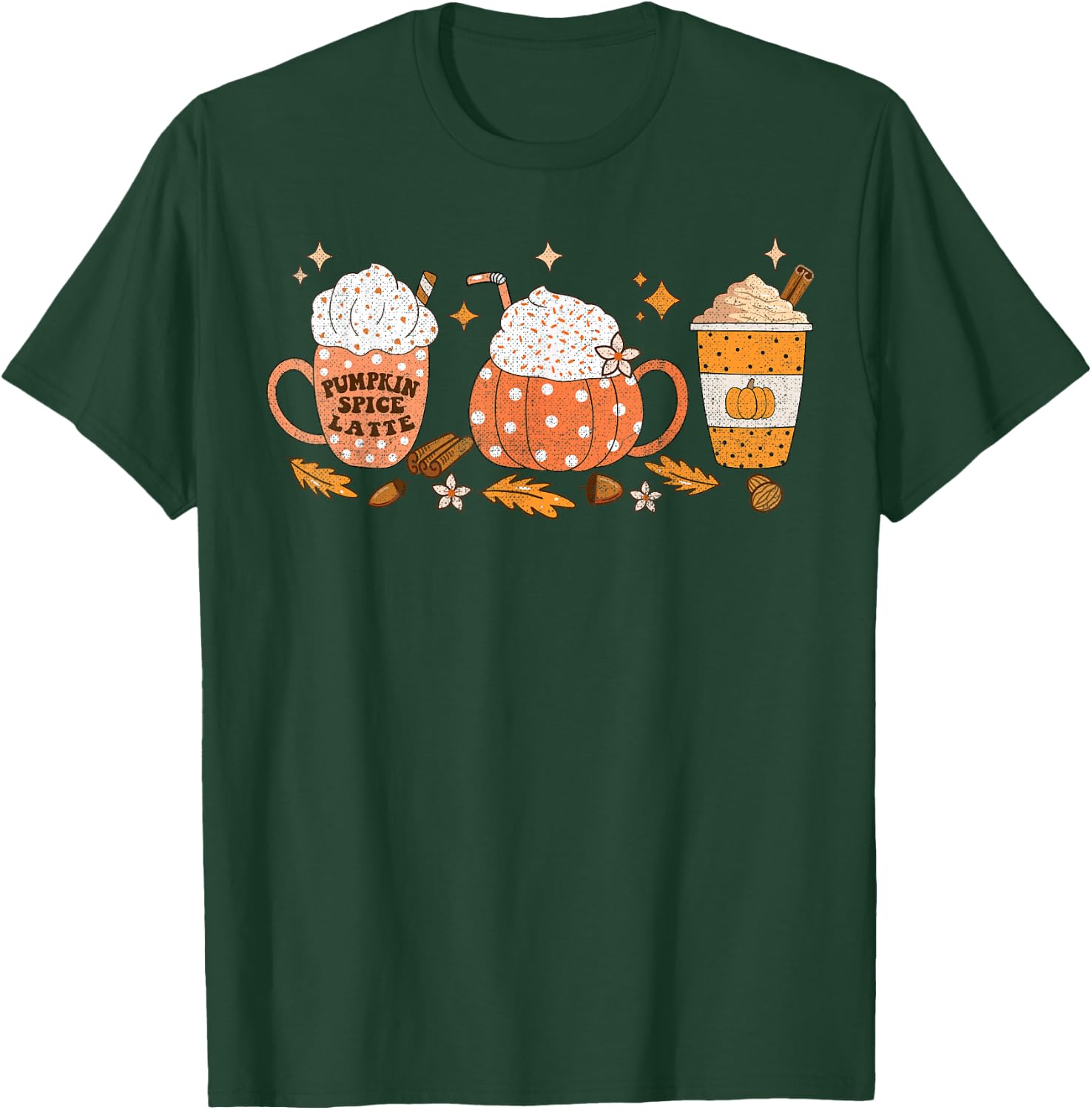 Pumpkin Spice Latte Fall Vibes Autumn Pumpkin Spice Coffee T-Shirt - T-Shirt | Forest
