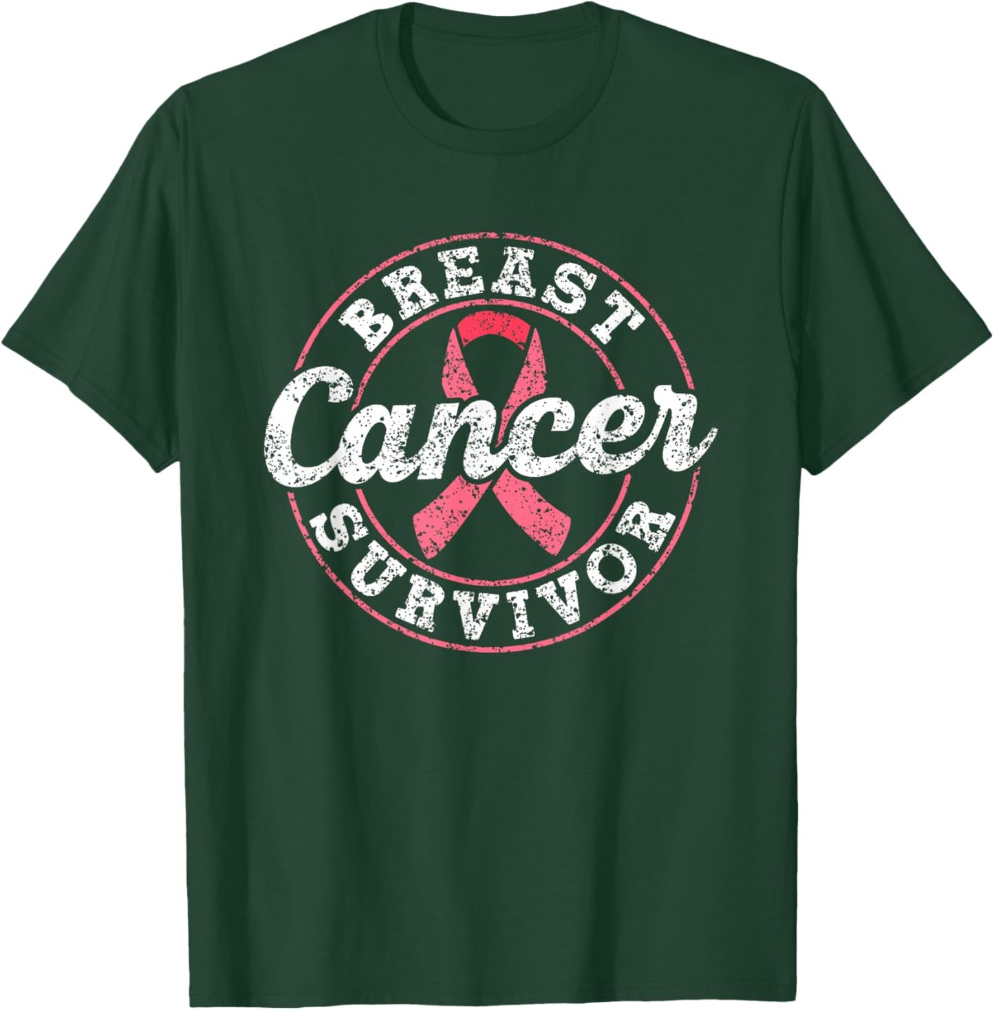 Breast Cancer Survivor Pink Awareness Fight Breast Cancer T-Shirt - T-Shirt | Forest