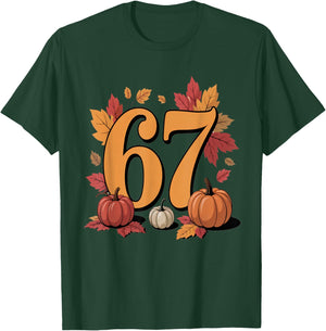 67 Autumn Pumpkin Design for Fall Fans and Celebrations T-Shirt - T-Shirt | Forest