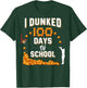 100 Days Of School Basketball Dunked 100th Day For Boys Kids T-Shirt - T-Shirt | Forest