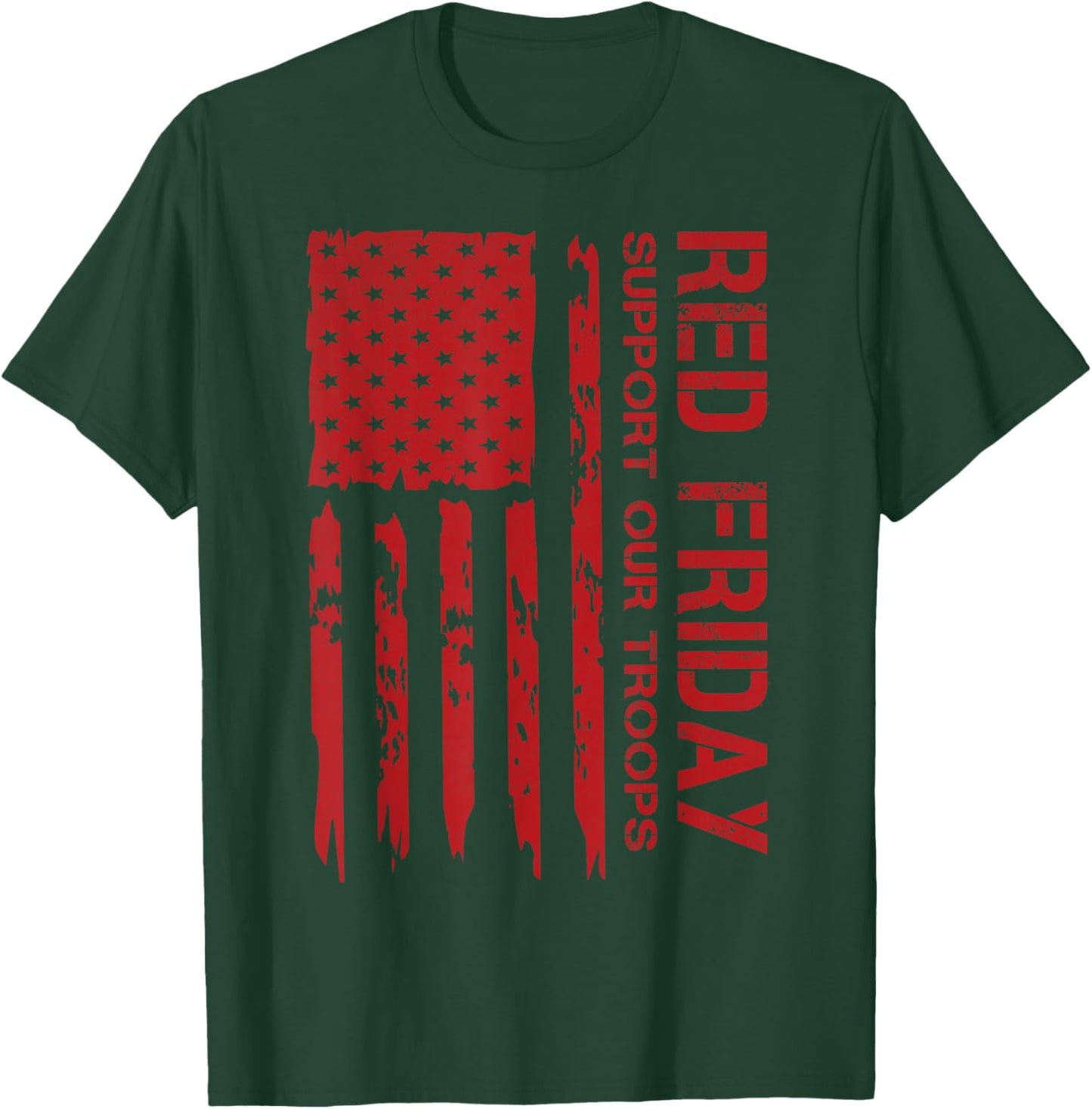 RED Friday Remember Everyone Deployed Every Friday Veterans T-Shirt - T-Shirt | Forest