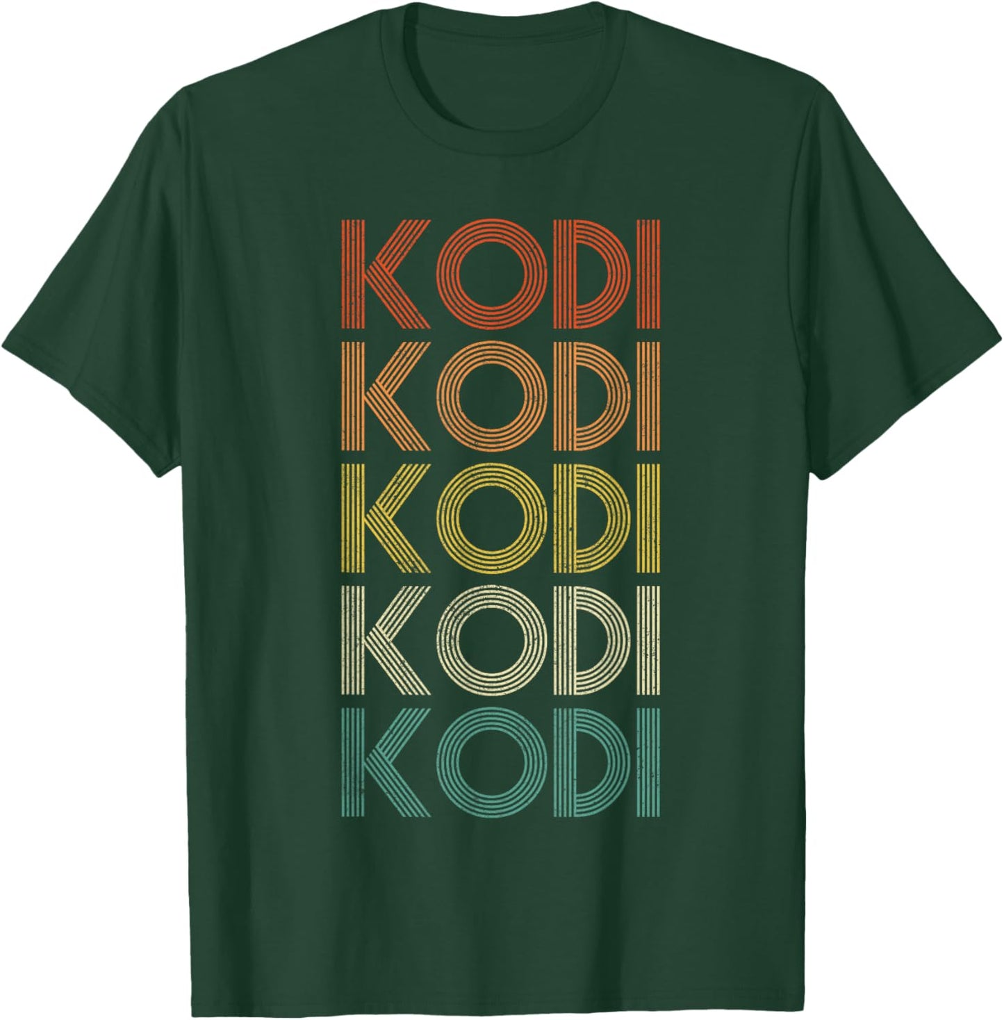 Kodi - Gifts Adults Kids Black Small Retro Modern Graphic T-Shirt - T-Shirt | Forest
