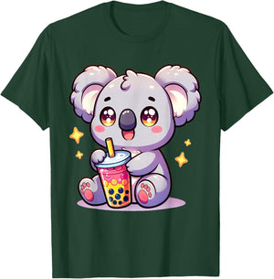 Koala Kawaii Bubble Tea Boba Milk Cute Anime T-Shirt - T-Shirt | Forest