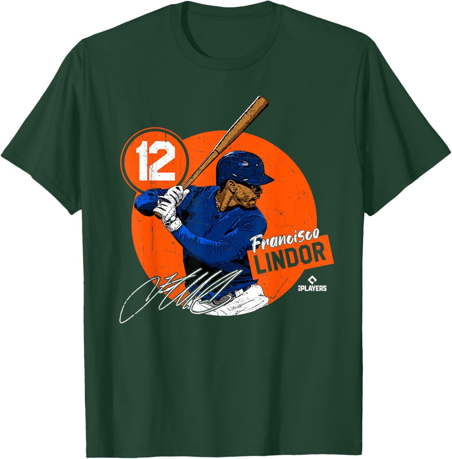 Francisco Lindor | New York Baseball MLB Player | MLBLIN4008 T-Shirt - T-Shirt | Forest