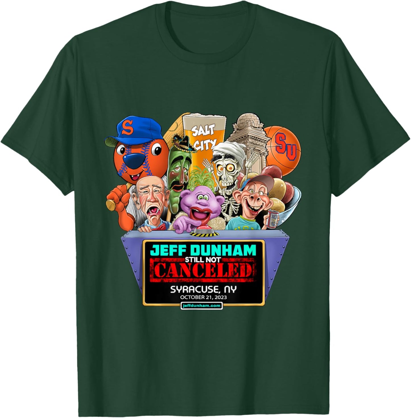 Jeff Dunham Syracuse, NY (2023) T-Shirt - T-Shirt | Forest
