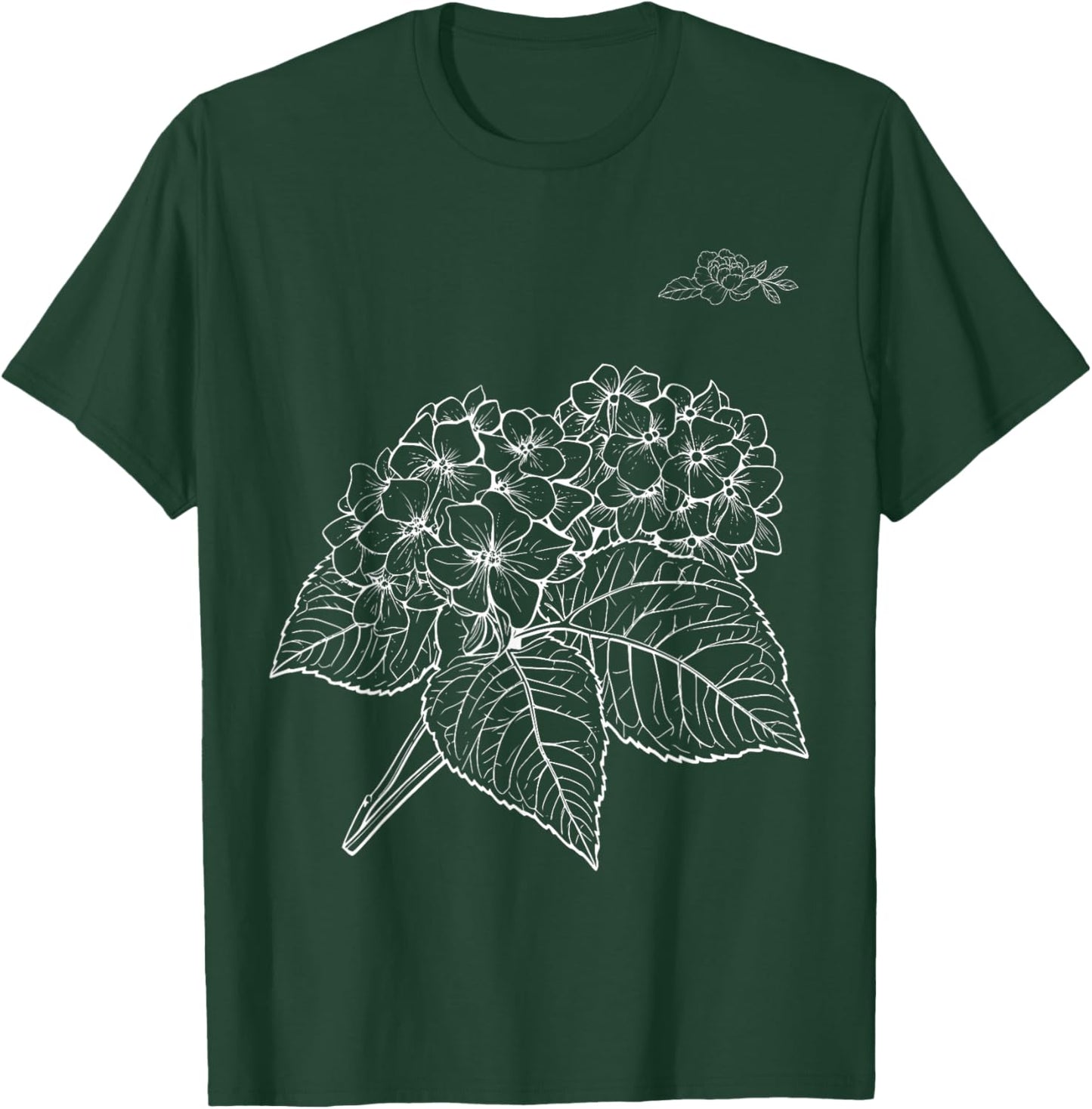 Hydrangea Flower Funny Design Women T-Shirt - T-Shirt | Forest