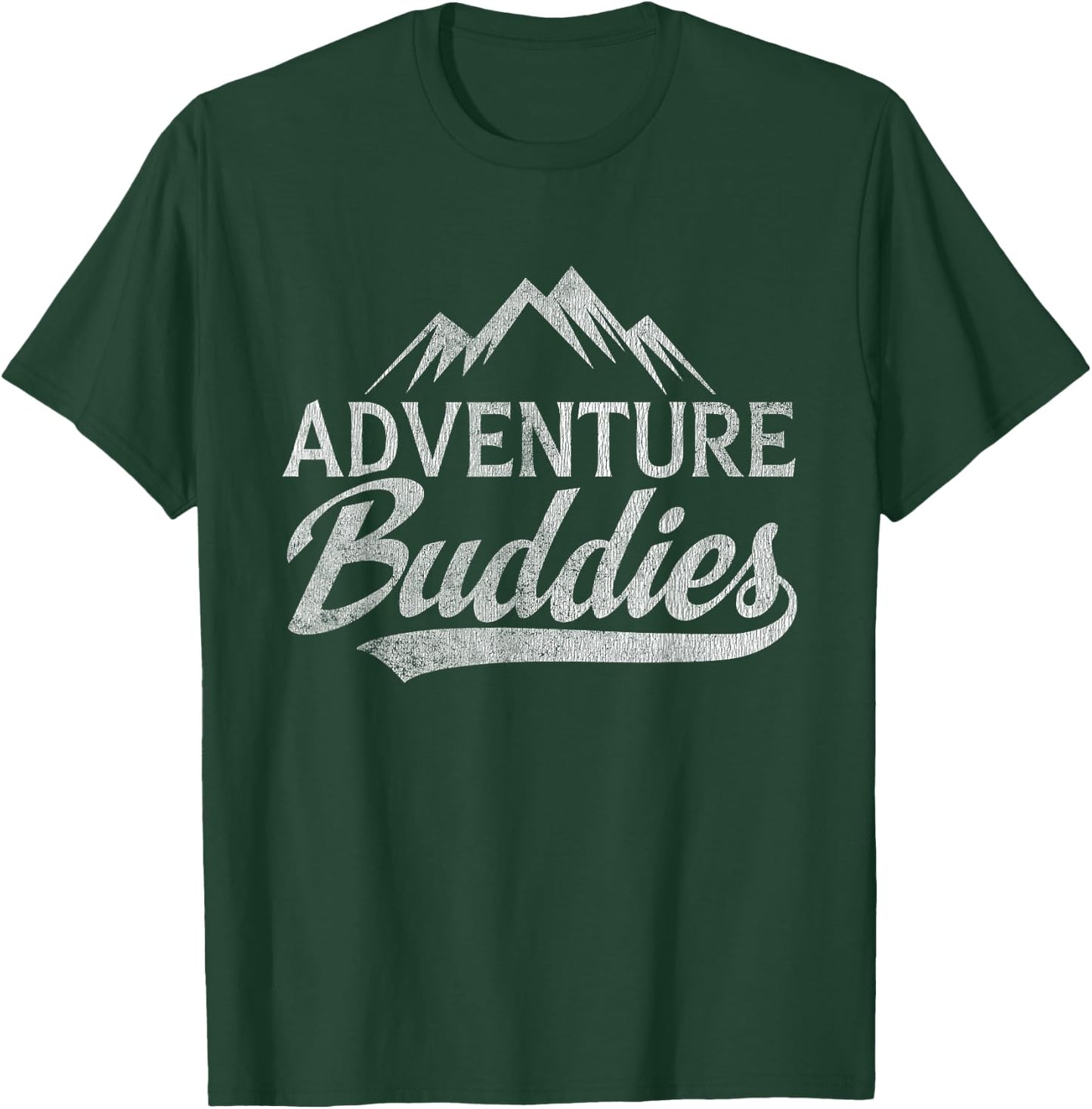 Hiking Mountains Adventure Buddies Couples T-Shirt - T-Shirt | Forest