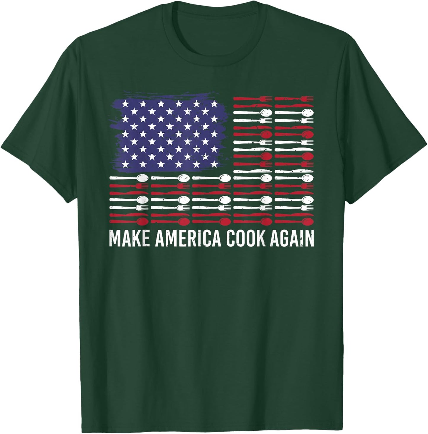 Patriot Make America Cook Again Chef Restaurant T-Shirt - T-Shirt | Forest