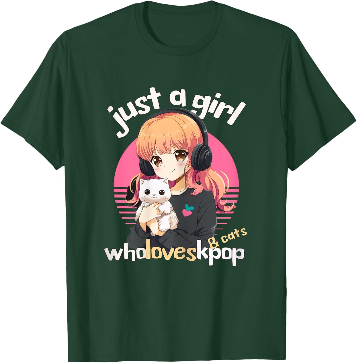 Kpop & Cats K-Pop Merch Korean Merchandise Teen Girls Cute T-Shirt - T-Shirt | Forest