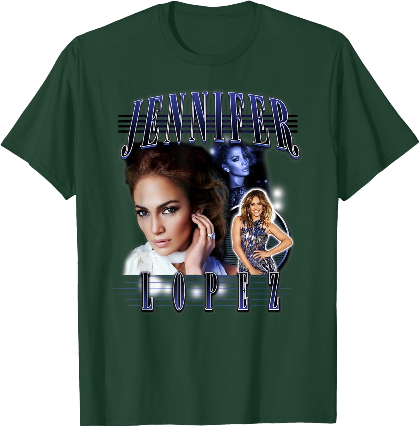 Jennifer Lopez Three Pose Collage T-Shirt - T-Shirt | Forest