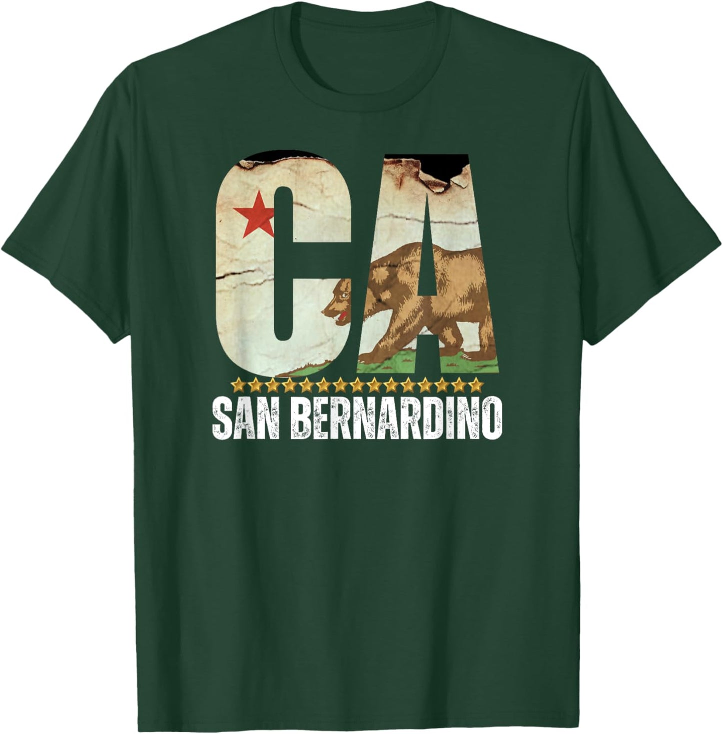 San Bernardino, California CA, Major USA City T-Shirt - T-Shirt | Forest