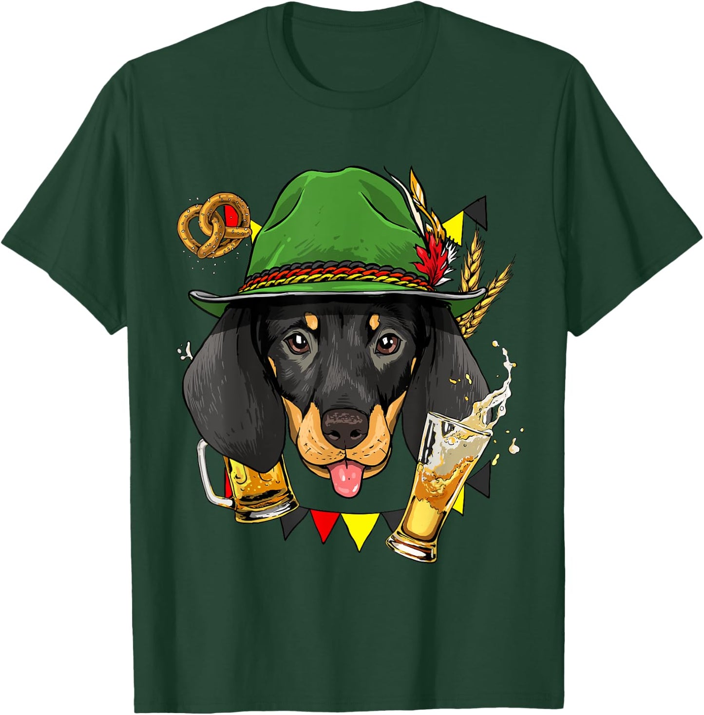 Oktoberfest Dachshund Germany Beer Fest Sausage Weiner Dog T-Shirt - T-Shirt | Forest
