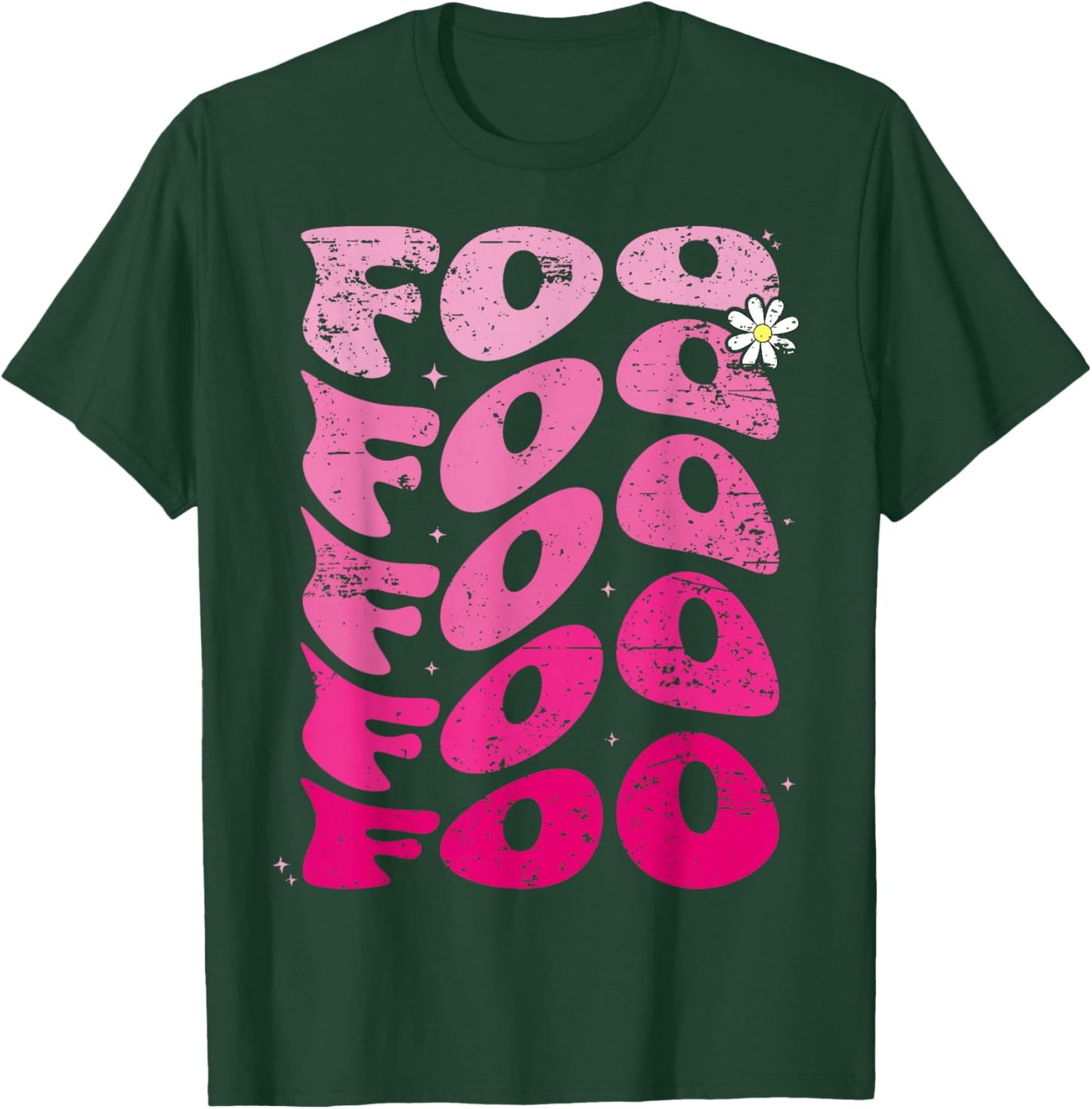 Foo First Name I Love Foo Girl Groovy 80's Vintage T-Shirt - T-Shirt | Forest