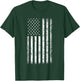Black and White American Flag Vintage Style T-Shirt - T-Shirt | Forest
