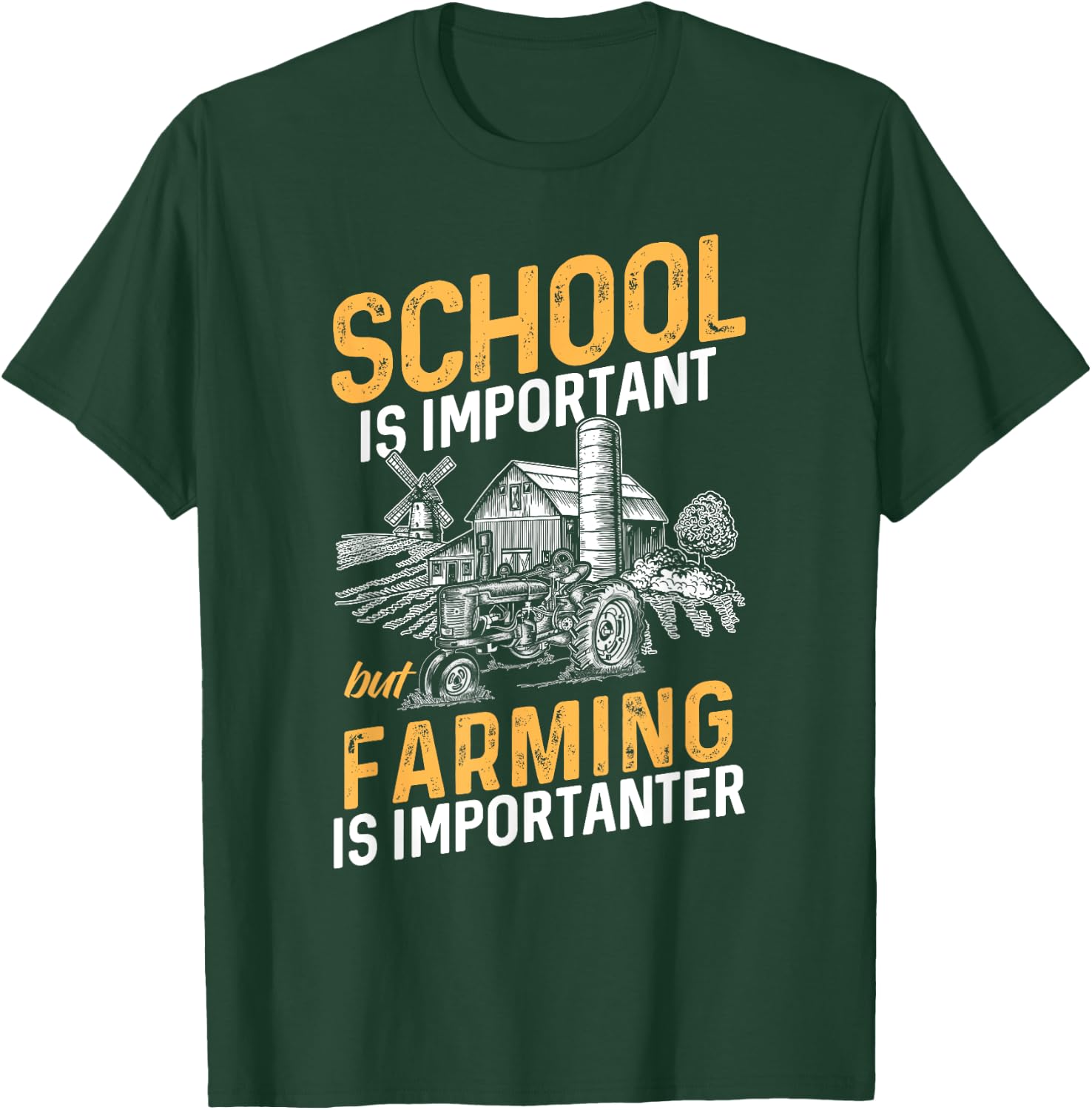 Funny Farmer Shirt Teen Boy Tractor Lover Rancher T-Shirt - T-Shirt | Forest