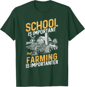 Funny Farmer Shirt Teen Boy Tractor Lover Rancher T-Shirt - T-Shirt | Forest