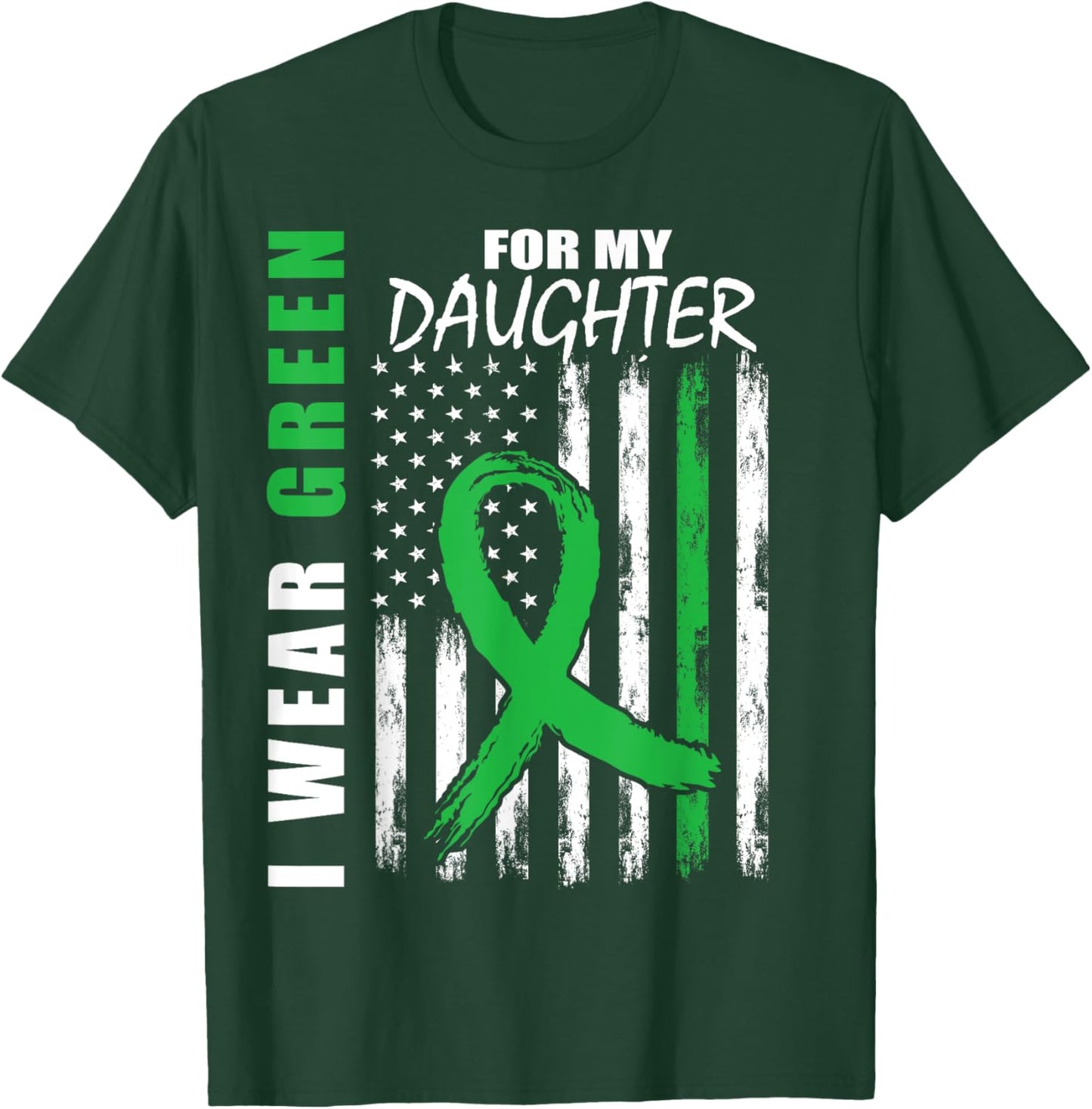 Kidney Disease Awareness T Shirts Daughter USA Flag Items T-Shirt - T-Shirt | Forest