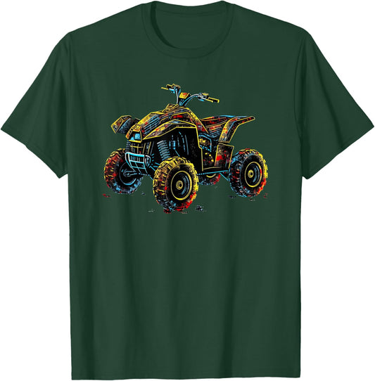 Quad 4 Wheeler ATV Racing: Thrills Offroad T-Shirt - T-Shirt | Forest