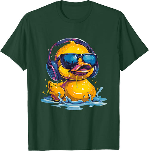 Rubber Duck Techno DJ Rubber Duckling Music Headphones
