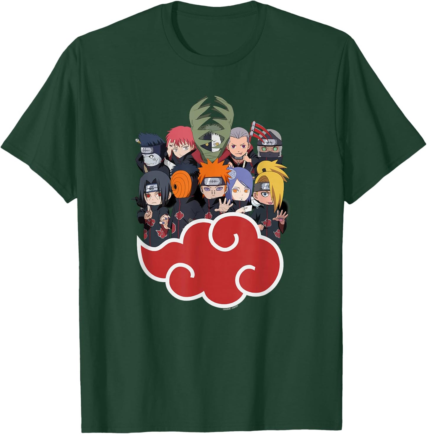 Naruto Shippuden Akasuki Group SD T-Shirt - T-Shirt | Forest