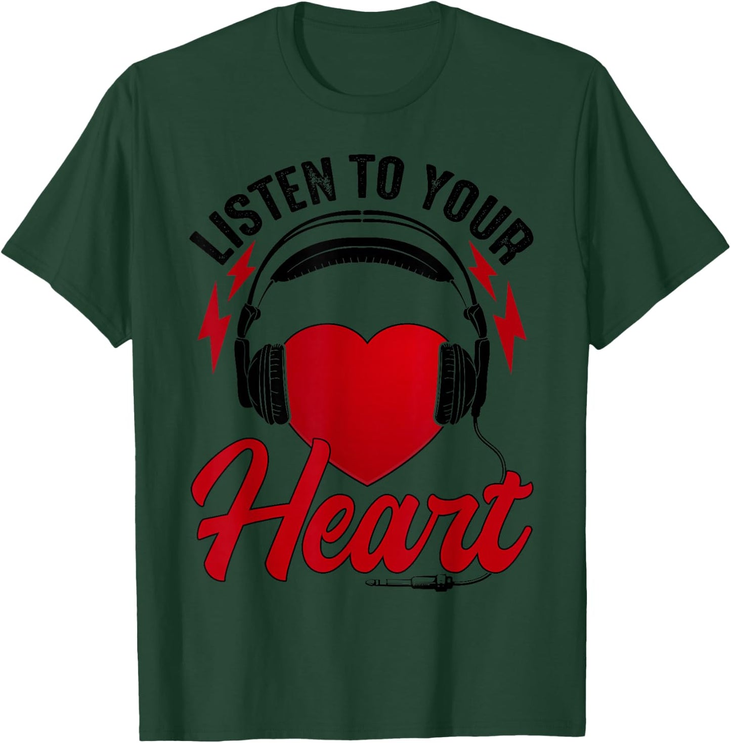 Listen To Your Heart Song Shirt Roxette With Heart T-Shirt - T-Shirt | Forest