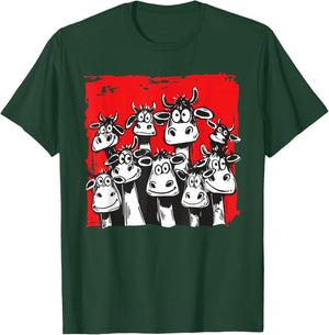Kuhliebe Lustige Kuhillustration Lustige Kuhgesichter T-Shirt - T-Shirt | Forest